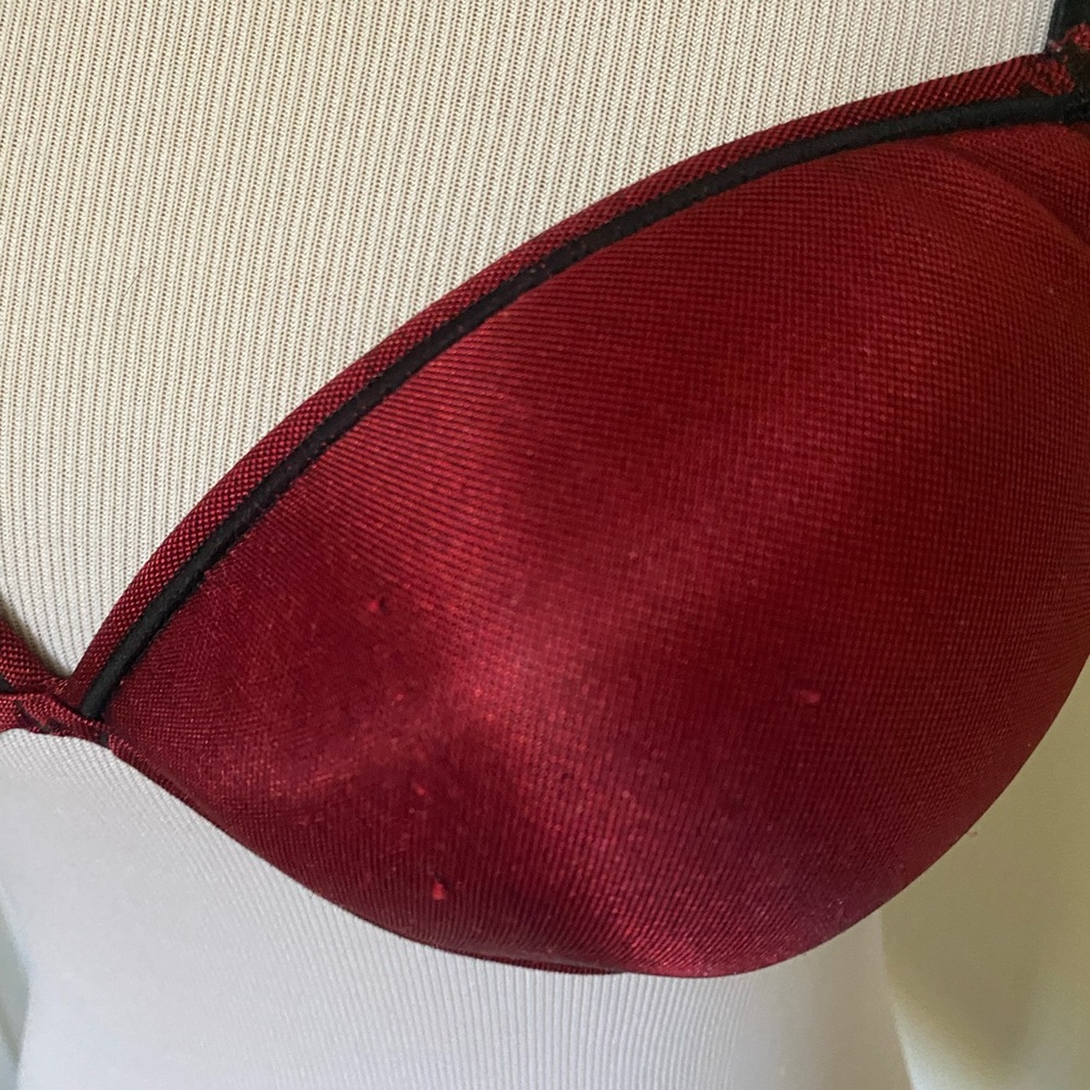Women’s deep red bra, gently used.